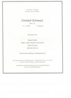 Vereinsmitglied Christof Schwarz verstorben
